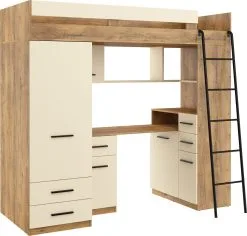 Kerrossänky Meblocross Smyk P, 80x200 Cm, Tummanruskea/beige