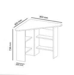 Kirjoituspöytä Kalune Design Corner, Tummanharmaa -NORE Kalusteet Myymälä kirjoituspoyta kalune design corner tummanharmaa 9ccf3 palaute reference