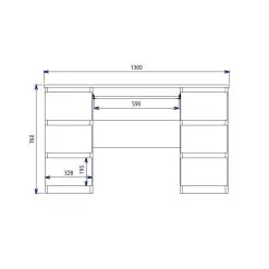 Kirjoituspöytä Kuba, Tammen Väri -NORE Kalusteet Myymälä kirjoituspoyta kuba tammen vari 79811 palaute reference