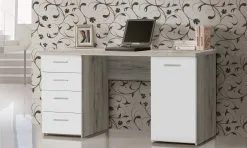 Forte Kirjoituspöytä MT926, Valkoinen/tammi