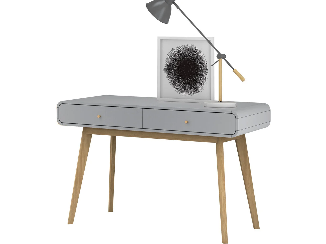 Kirjoituspöytä Notio Living Caitlin, Harmaa 6 Kirjoituspöytä Notio Living Caitlin, Harmaa - Image 6