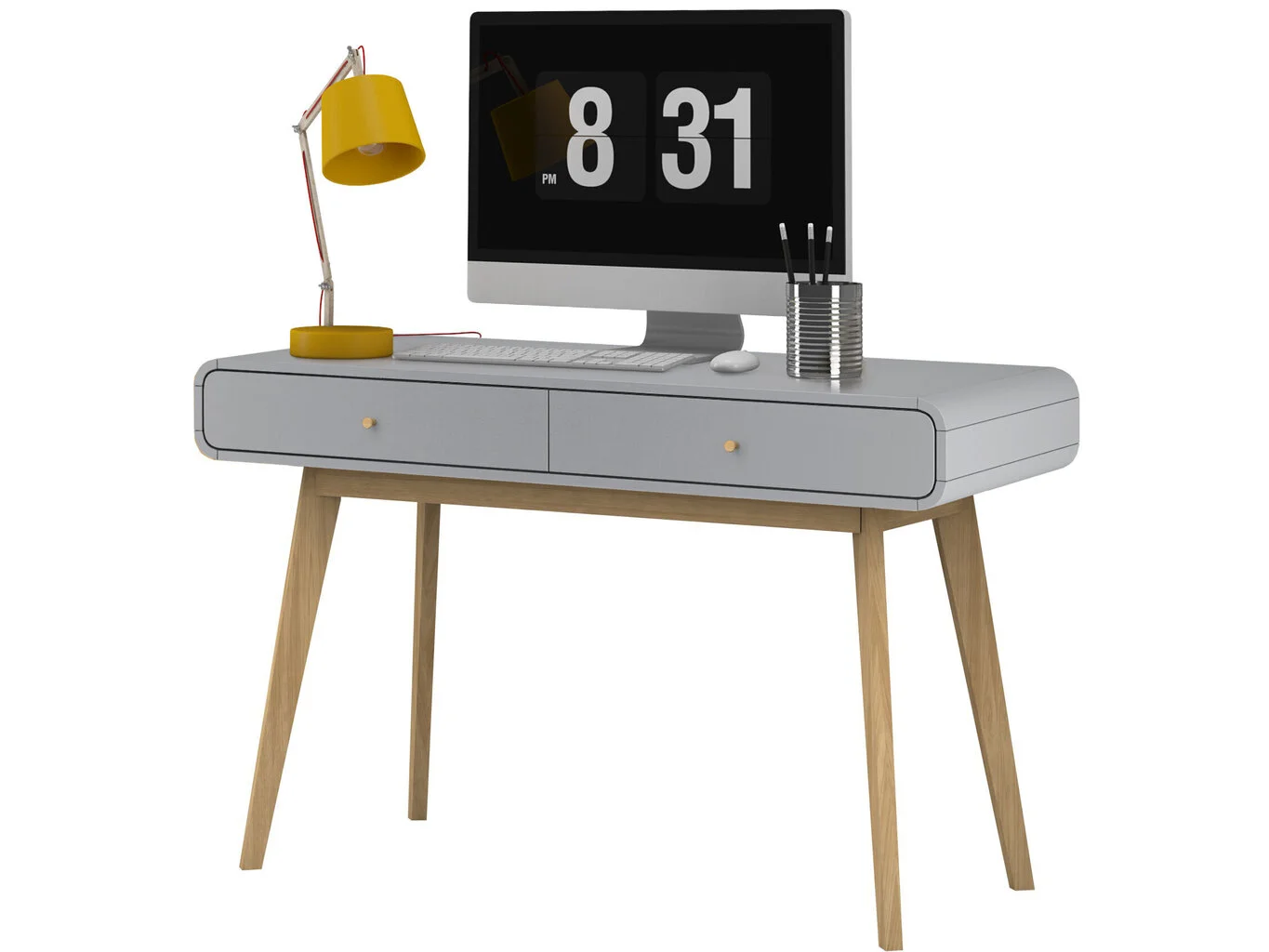 Kirjoituspöytä Notio Living Caitlin, Harmaa 5 Kirjoituspöytä Notio Living Caitlin, Harmaa - Image 5