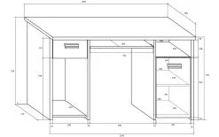 Meblocross Kitty Tietokonepöytä 01, Tammi/valkoinen -NORE Kalusteet Myymälä kitty tietokonepoyta 01 tammivalkoinen 2950d hinta reference