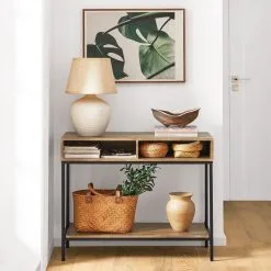 Konsoli SoBuy FSB41-F, Ruskea/musta -NORE Kalusteet Myymälä konsoli sobuy fsb41 f ruskeamusta e846a netistai reference