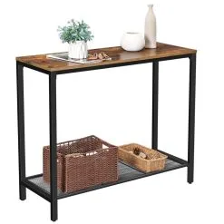 Konsolipöytä 100x35x80 Cm, Ruskea/musta -NORE Kalusteet Myymälä konsolipoyta 100x35x80 cm ruskeamusta 7a553 netistai reference