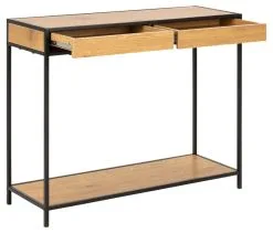 Konsolipöytä Seaford, Musta/tammi -NORE Kalusteet Myymälä konsolipoyta actona seaford mustatammi 22b34 netistai reference