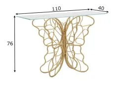 Konsolipöytä Glam 110x40 Cm, Kultainen -NORE Kalusteet Myymälä konsolipoyta glam 110x40 cm kultainen d3ed4 hinta reference