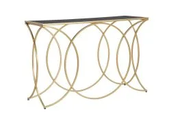 Konsolipöytä Glam 120x40x79 Cm, Kulta/musta