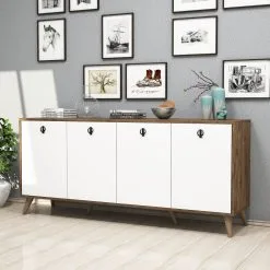 Konsolipöytä Kalune Design Elite 1612, Valkoinen/ruskea -NORE Kalusteet Myymälä konsolipoyta kalune design elite 1612 valkoinenruskea d0d08 palaute reference