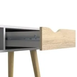 Tvilum Konsolipöytä Oslo, Valkoinen / Tammi -NORE Kalusteet Myymälä konsolipoyta oslo valkoinen tammi aac7c netistai reference