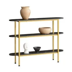 Konsolipöytä SoBuy FSB66-SCH, Musta/kulta