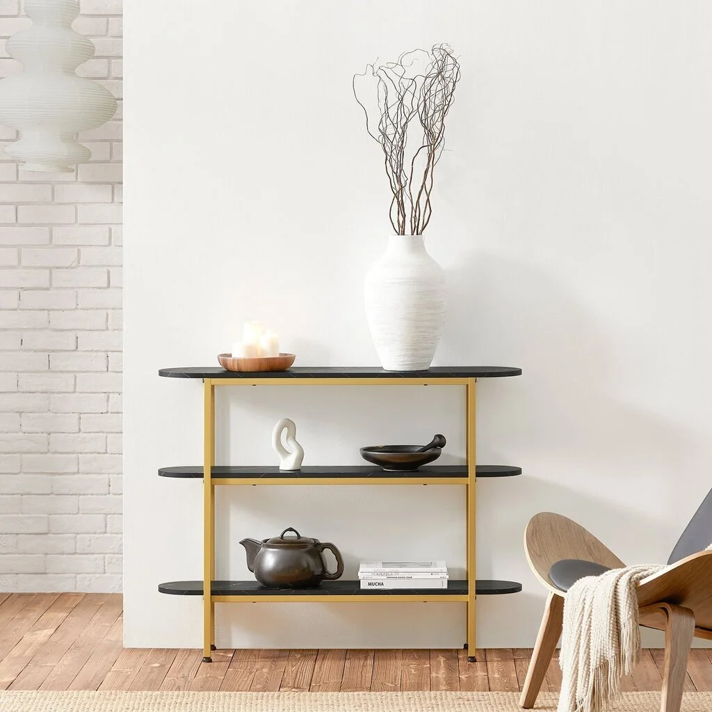 Konsolipöytä SoBuy FSB66-SCH, Musta/kulta 4 Konsolipöytä SoBuy FSB66-SCH, Musta/kulta - Image 4