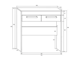 Meblocross Kosmetiikkapöytä Maximus, Ruskea/valkoinen. -NORE Kalusteet Myymälä kosmetiikkapoyta maximus ruskeavalkoinen 3e11a netistai reference