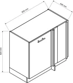 Stolkar Kulmakaappi NATALIA DRP P/L, Harmaa -NORE Kalusteet Myymälä kulmakaappi natalia drp pl harmaa 5bcd9 netistai reference
