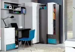 Meblar Kulmakaappi Tablo 2, Valkoinen/harmaa -NORE Kalusteet Myymälä kulmakaappi tablo 2 valkoinenharmaa 6e81d netistai reference