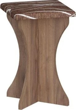 Meblocross Kulmaruokailuryhmä Jakkaroilla, Tummanruskea/valkoinen -NORE Kalusteet Myymälä kulmaruokailuryhma jakkaroilla tummanruskeavalkoinen 48231 palaute reference