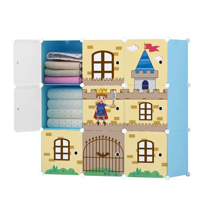 Lasten Vaatekaappi Funlandia 9, Keltainen 1 Lasten Vaatekaappi Funlandia 9, Keltainen