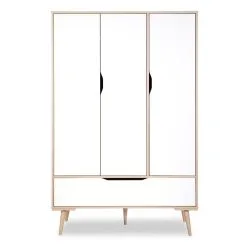 KLUPS -Lasten Vaatekaappi Klupś Sofie, Valkoinen/ruskea