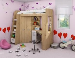 Lastenhuoneen Kalustesarja Meblocross Antresola L Tammi/valkoinen -NORE Kalusteet Myymälä lastenhuoneen kalustesarja meblocross antresola l tammivalkoinen e302a palaute reference