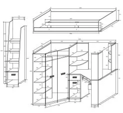 Lastenhuoneen Kalustesarja Meblocross Antresola L Tammi/valkoinen -NORE Kalusteet Myymälä lastenhuoneen kalustesarja meblocross antresola l tammivalkoinen f8877 halvempi reference