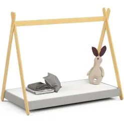 Lastensänky Patjalla NORE Gem, 160x80, Harmaa