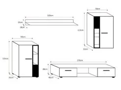 ADRK Furniture Leon, Kiiltävä Musta -NORE Kalusteet Myymälä leon kiiltava musta 3c5bc netistai reference