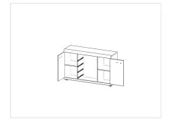 Laski Meble Link 140 2D4S, Lipasto, Tammi -NORE Kalusteet Myymälä link 140 2d4s lipasto tammi 94770 palaute reference