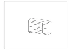 Laski Meble Link 140 2D4S, Lipasto, Tammi -NORE Kalusteet Myymälä link 140 2d4s lipasto tammi d5131 netistai reference