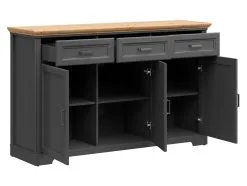 Black Red White Lipasto BRW Jasmin, Harmaa/ruskea -NORE Kalusteet Myymälä lipasto brw jasmin harmaaruskea f5d09 netistai reference