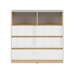 Black Red White Lipasto BRW Nandu 3S, Harmaa/valkoinen -NORE Kalusteet Myymälä lipasto brw nandu 3s harmaavalkoinen 77988 halvempi reference