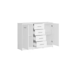 Black Red White Lipasto BRW Nepo Plus KOM2D4S, Valkoinen. -NORE Kalusteet Myymälä lipasto brw nepo plus kom2d4s valkoinen ebc76 netistai reference