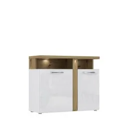 Lipasto Forte Tuluza 2D, Valkoinen/ruskea -NORE Kalusteet Myymälä lipasto forte tuluza 2d valkoinenruskea dab73 hinta reference