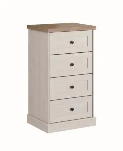 Lipasto Gala Meble Boston K4S, Valkoinen / Tammi