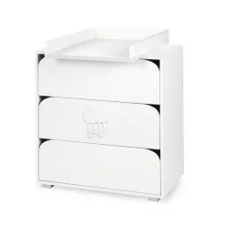 KLUPS Lipasto Hoitopöydällä Klupś Nel Cloud, Valkoinen