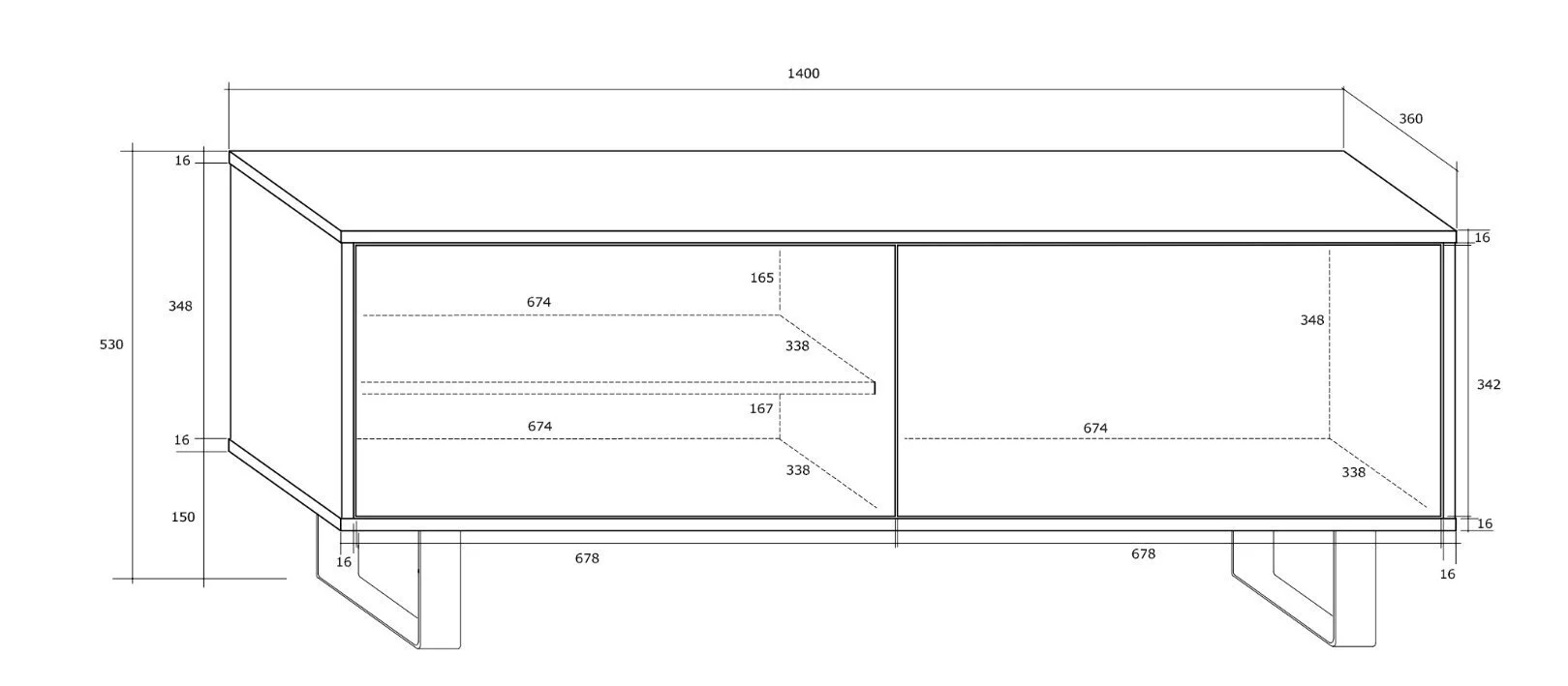Meblocross Lipasto King 1, Musta/valkoinen 4 Meblocross Lipasto King 1, Musta/valkoinen - Image 4
