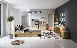 Lipasto Laski Meble Kuki E, Ruskea/harmaa. -NORE Kalusteet Myymälä lipasto laski meble kuki e ruskeaharmaa 1a090 netistai reference