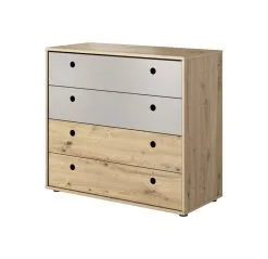 Lipasto Laski Meble Kuki F, Ruskea/harmaa