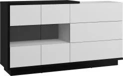 Lipasto Meblocross Hybrid Hyb-10 3SW, Musta/valkoinen