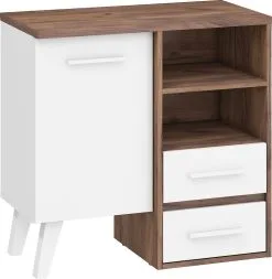 Meblocross Lipasto Nordis 1D2S, Ruskea/valkoinen