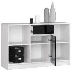 Lipasto NORE B17, 120 Cm, Valkoinen/musta -NORE Kalusteet Myymälä lipasto nore b17 120 cm valkoinenmusta 4c192 hinta reference