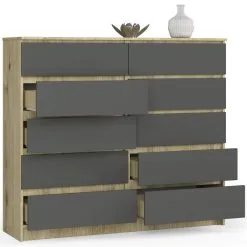 Lipasto NORE K138 10, Ruskea / Tummanharmaa. 4 Lipasto NORE K138 10, Ruskea / Tummanharmaa. -NORE Kalusteet Myymälä lipasto nore k138 10 ruskea tummanharmaa e5616 hinta reference