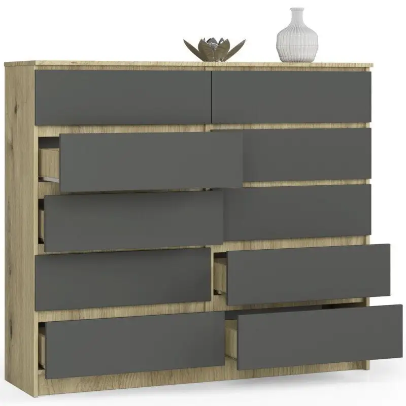 Lipasto NORE K138 10, Ruskea / Tummanharmaa. 2 Lipasto NORE K138 10, Ruskea / Tummanharmaa. - Image 2