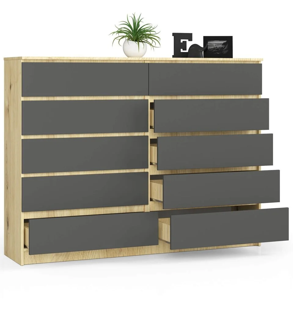 Lipasto NORE K160 10, Ruskea / Tummanharmaa. 2 Lipasto NORE K160 10, Ruskea / Tummanharmaa. - Image 2