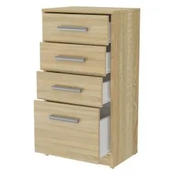 Lipasto Otis 4S, Tammenvärinen -NORE Kalusteet Myymälä lipasto otis 4s tammenvarinen 5423b netistai reference