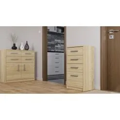 Lipasto Otis 4S, Tammenvärinen -NORE Kalusteet Myymälä lipasto otis 4s tammenvarinen c3639 palaute reference