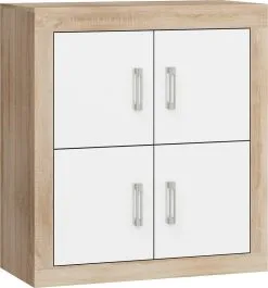 Meblocross Lipasto Verin 4D, Vaalea Tammi / Valkoinen