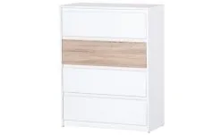 Szynaka Meble Lipasto Wenecja 07, Valkoinen/ruskea