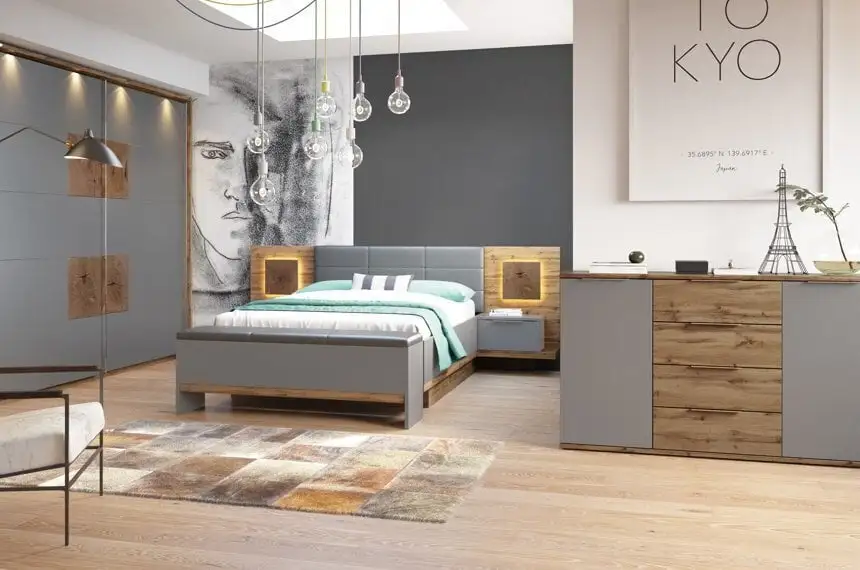 Szynaka Meble Livorno 45 Lipasto, Ruskea/valkoinen 4 Szynaka Meble Livorno 45 Lipasto, Ruskea/valkoinen - Image 4