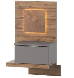 Szynaka Meble Livorno 68 Yöpöytä, Tammi / Harmaa