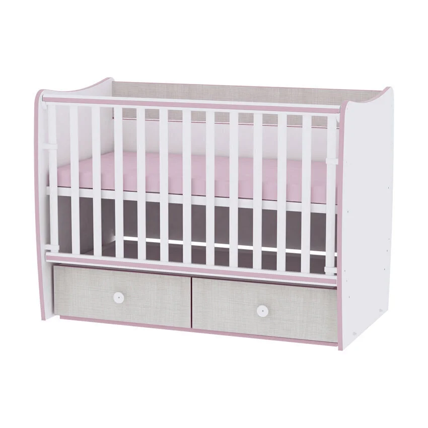 Lorelli Matrix New -pinnasänky, 60 X 120, Valkoinen / Vaaleanpunainen 2 Lorelli Matrix New -pinnasänky, 60 X 120, Valkoinen / Vaaleanpunainen - Image 2